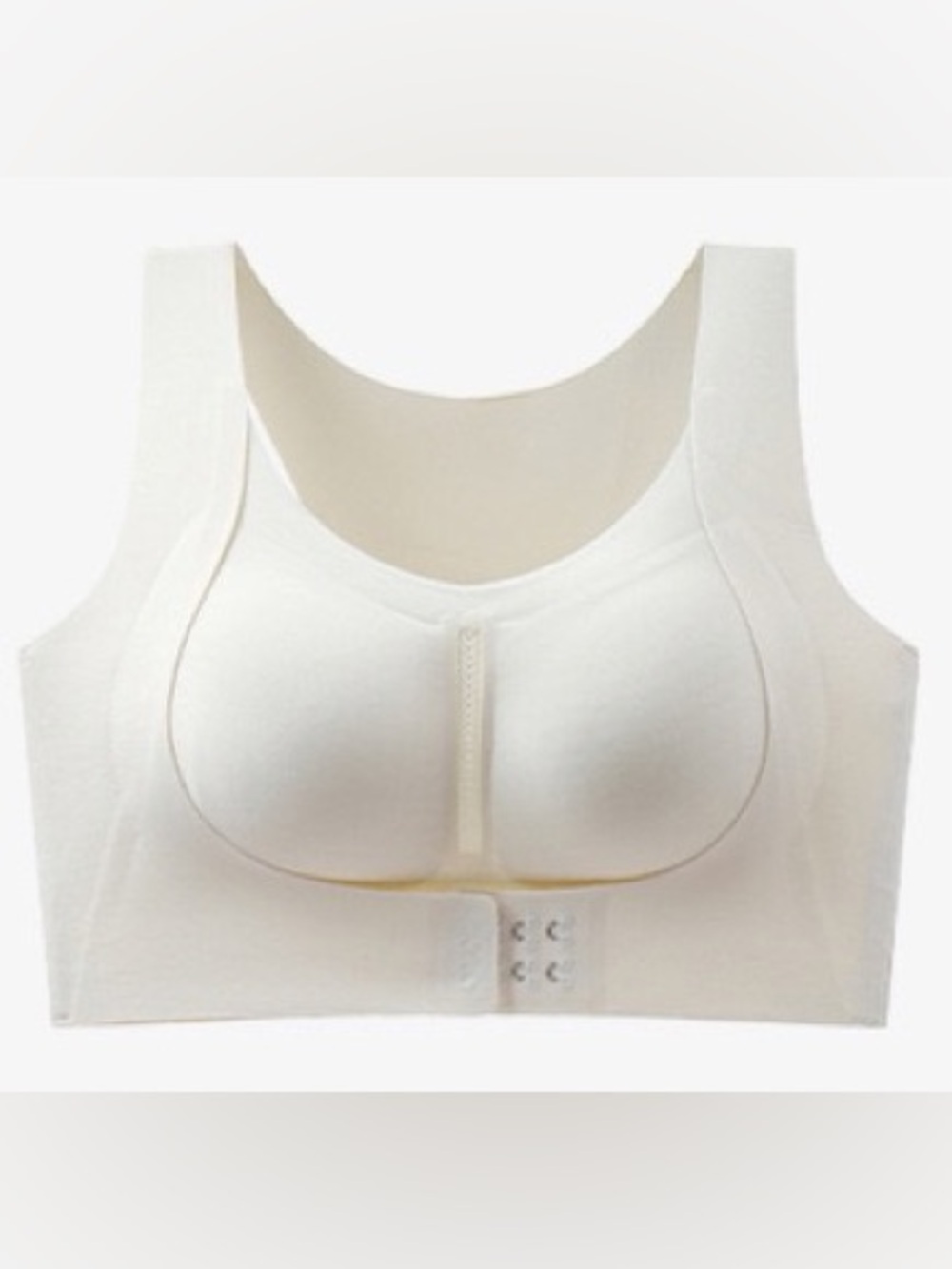 ComfortFit Front Closure Wireless Bra - White